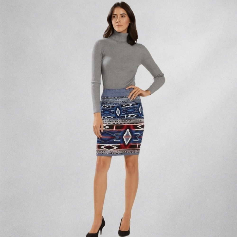 Karen Kane Womens Skirt Size 10 Geometric Mini Short  Multicolor Bohemian NWT